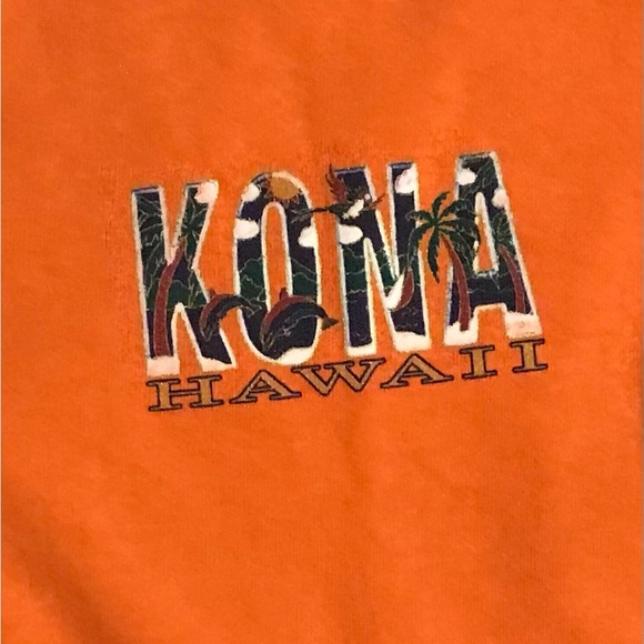 Kona Hawaii T-Shirt Orange Mens Size Large - Picture 4 of 5